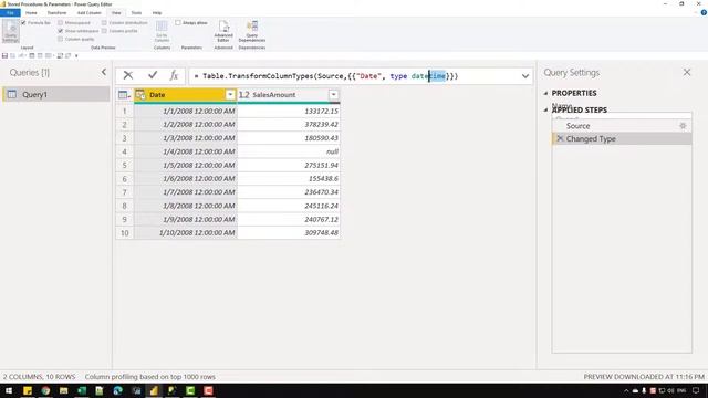 How To Load Data In Power BI With Stored Procedure and Parameters | Power BI Tutorial смотреть онлайн