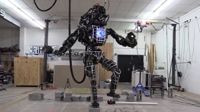 Google's Atlas Robot final Karate Kid fight scene synced to original movie soundtrack смотреть онлайн