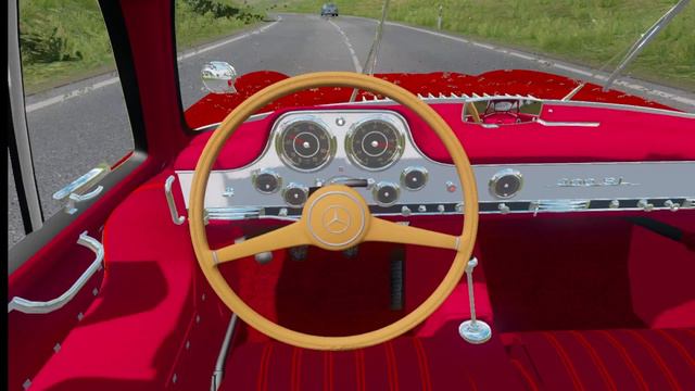 Mercedes Benz 300SL - Euro truck simulator 2 - Old model car driving смотреть онлайн