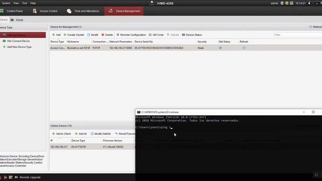 DS-K1T501SF Configuración Hikvision смотреть онлайн