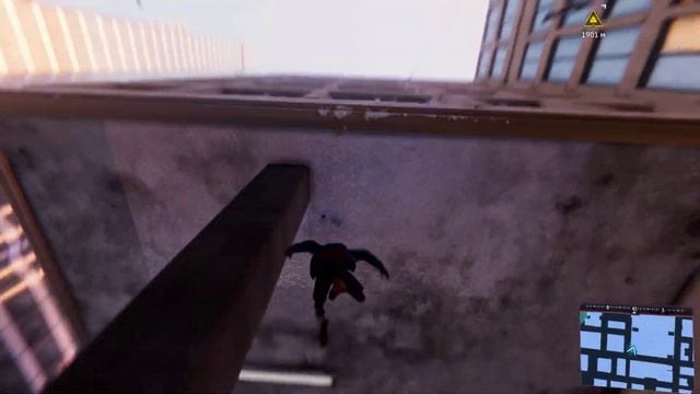 Как прыгать вниз спиной на ПК / трюк с телефоном /Spider man Miles Morales сделать прыжок на PC смотреть онлайн