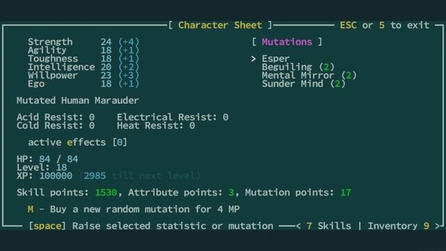 Caves of Qud Tutorial - 9.5 - Playing a Mutant смотреть онлайн