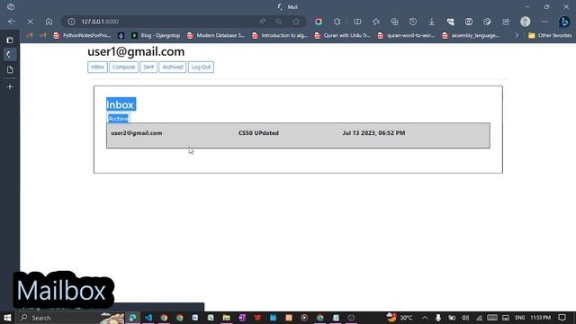 Mail Project CS50 | CS50 Web Programming with Python смотреть онлайн