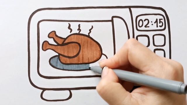Как нарисовать МИКРОВОЛНОВКУ для детей / Нарисуй Ка смотреть онлайн