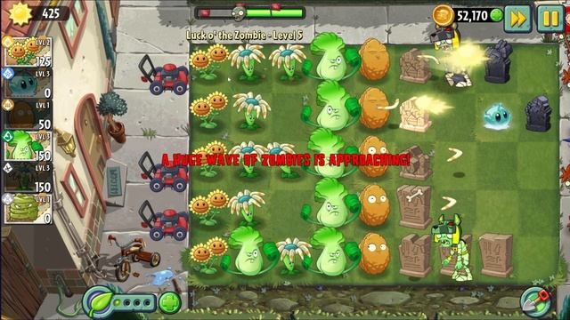 Plants vs. Zombies 2: It's About Time. Luck O The Zombie event начальными растениями (бонус) смотреть онлайн