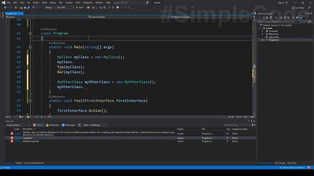 №99. C#. Явная реализация интерфейсов смотреть онлайн