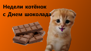 Недели котёнок с Днем шоколада смотреть онлайн