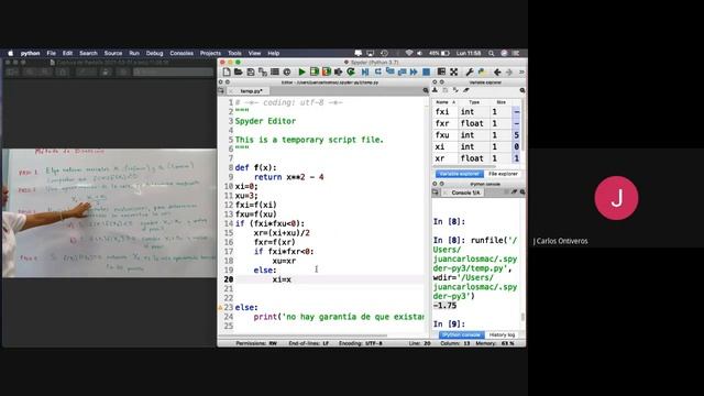 Método de Bisección para la búsqueda de raíces (Código en Python 3.7) смотреть онлайн
