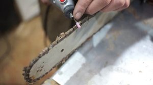 Быстрая заточка цепи пилы.