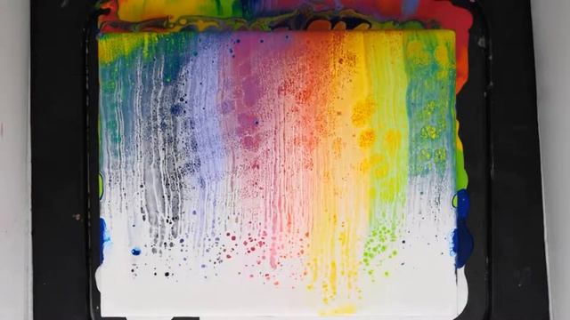 Fluid Art Swipe Rainbow Colours with White a Swipe #The100DayProject Day 73 смотреть онлайн