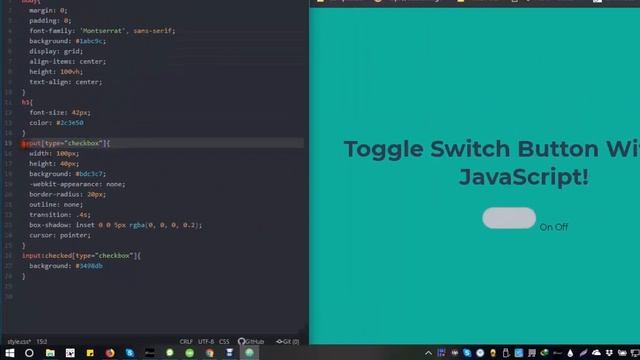 On/Off Toggle Switch Button With HTML/CSS (No JavaScript) смотреть онлайн
