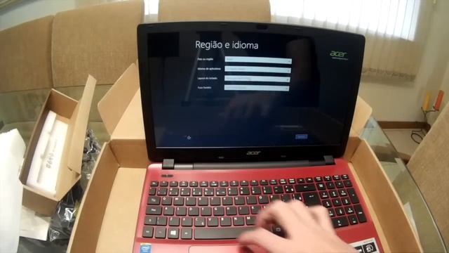 Unboxing: EXCELENTE!!! Acer E5-571-51AF - Vermelho - Core i5 4Gb 1Tb hdd - Unboxing смотреть онлайн