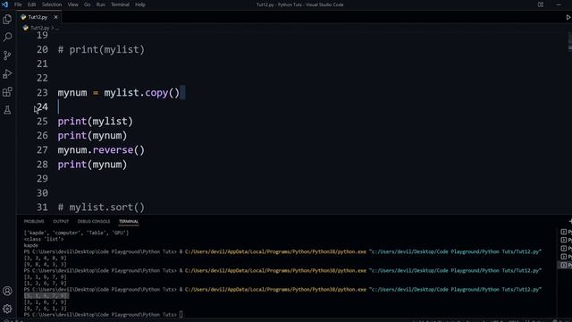List and Tuple in python смотреть онлайн