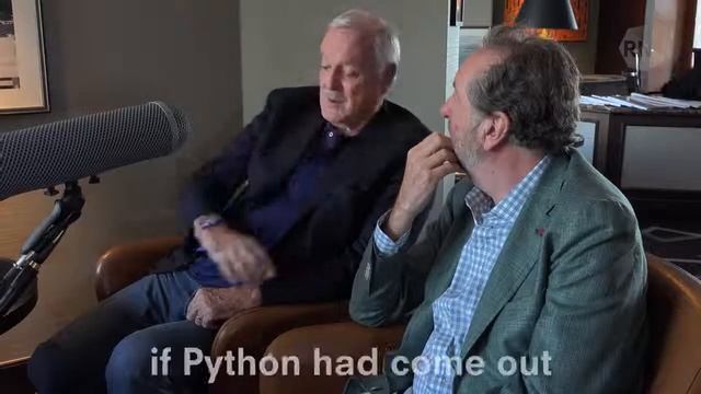 Whose idea was the Monty Python theme song? Eric Idle and John Cleese can't quite смотреть онлайн