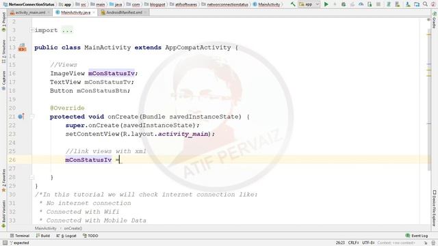 Check Network Status – Android Studio Tutorial смотреть онлайн