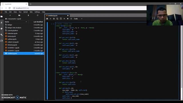 Program Double Linked List menggunakan Bahasa Python смотреть онлайн