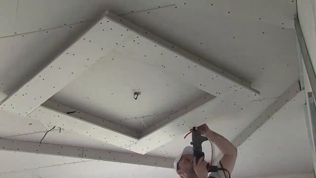 Гипсо-короб под телевизор повторяетя на потолке- дизайн и реализация +подсветка смотреть онлайн