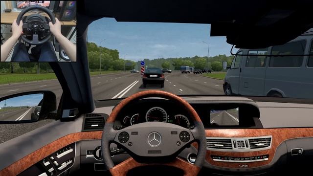 City Car Driving - Mercedes Benz S Class W221 [Steering wheel gameplay] смотреть онлайн
