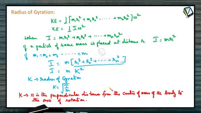 Confused About What Radius Of Gyration Is...??? JEE Physics XI Rotational Motion