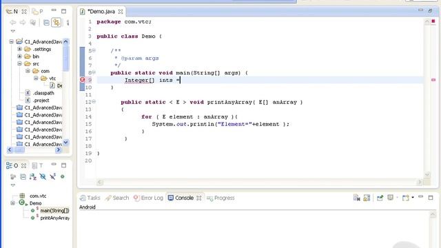 VTC Player Advanced Java Programming Java SE 7, Generic Methods смотреть онлайн