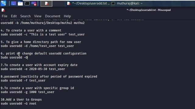 Kali Linux Create User Account Simple and Full Command list(useradd) Part1 смотреть онлайн