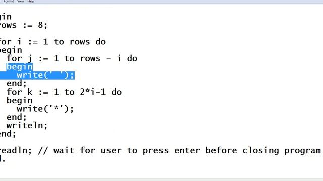 Asterisk Triangle Image in Pascal смотреть онлайн