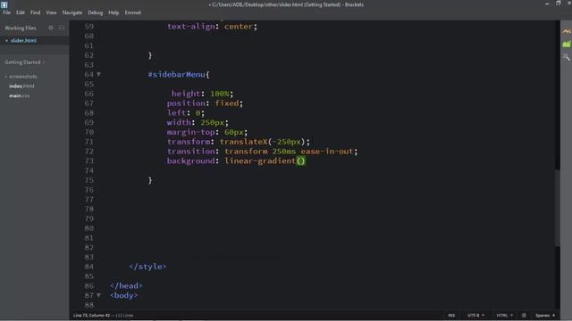 Sidebar menu for website design ||css 3 Only || No JavaScript смотреть онлайн