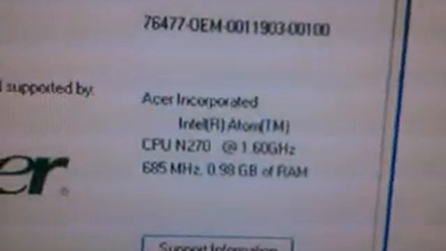 Acer aspire one Netbook with ReadyBoost смотреть онлайн