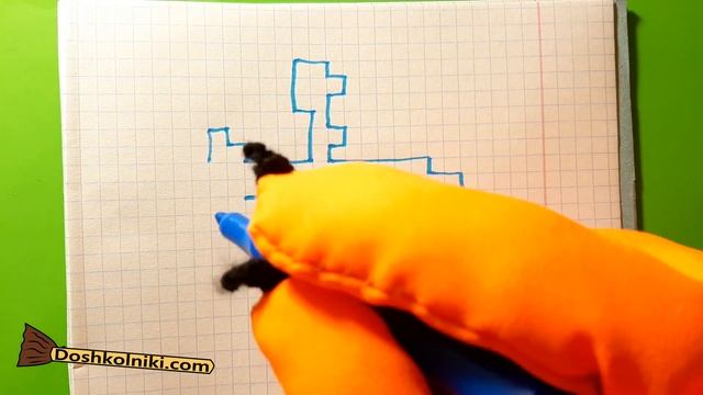 Как Рисовать Самолёт маркером по клеточкам? ? Рисунки по клеточкам с Котом Баюном. смотреть онлайн