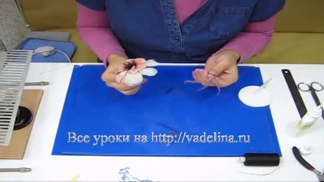 Цветок из ткани с цветочным рисунком 3D объём. смотреть онлайн