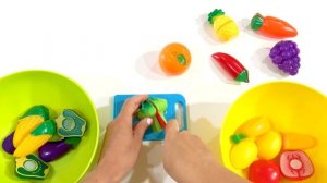 Игрушечные овощи и фрукты | Учим название фруктов и овощей | Развивающее видео для малышей