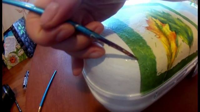 Декупаж старого чемодана. смотреть онлайн