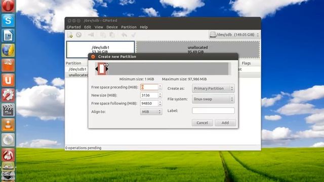 GParted Linux - create EXT4 file system on HDD or SSD смотреть онлайн