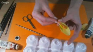 Цветы Крокусы из холодгого фарфора