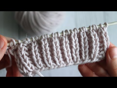 ОБЪЕМНАЯ резинка спицами. Идеальна для пуловеров смотреть онлайн