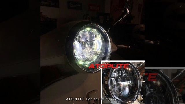 New design! Vespa led headlights for sprint and primavera 150! смотреть онлайн