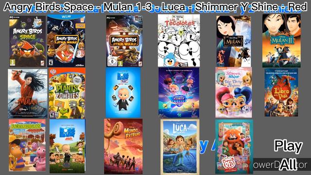 Angry Birds Space - Mulan 1-3 - Luca - Shimmer Y Shine - Red 17 En 1 DVD Menu Pirata смотреть онлайн