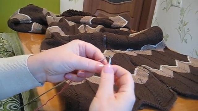 Вязание спицами пальто-зигзаг, мастер класс 1 смотреть онлайн