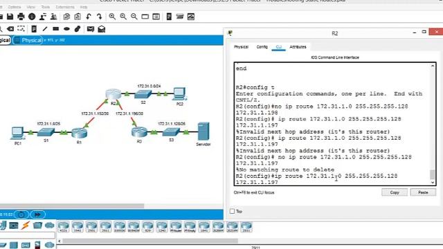 Packet Tracer: resolución de problemas de rutas estáticas смотреть онлайн