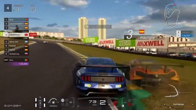 Gran Turismo Sport Autodromo de Interlagos Online Multiplayer Race Ford Mustang GR3 Gameplay смотреть онлайн