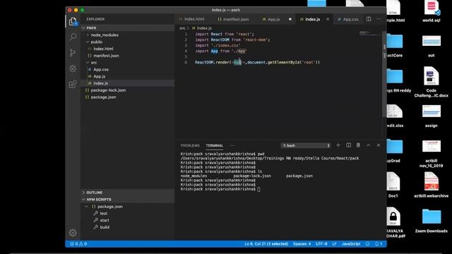 React Hello world смотреть онлайн