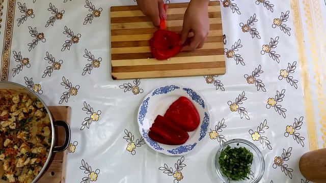 Рулетики из печеного сладкого перца-Ани Кухня! смотреть онлайн