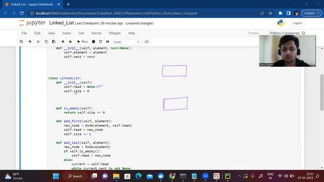 Linked List using Python || DSA using Python || Python for Data Science смотреть онлайн