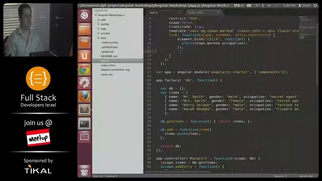 Building Web Applications with Angular.js wrokshop - part 2 (HE) смотреть онлайн