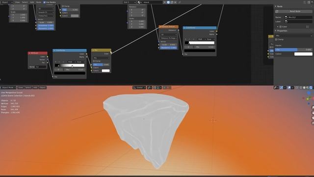 Blender 2.9 - Procedural floating islands with Sorcar addon (SFH5 wip) смотреть онлайн
