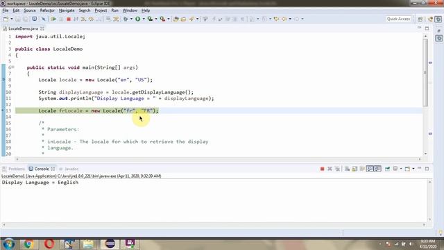 How to use getDisplayLanguage(Locale inLocale) method of Locale class? | Java.util.Locale class смотреть онлайн