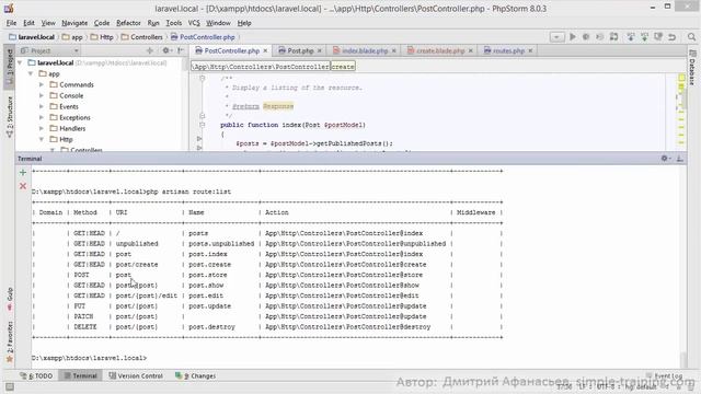 #11 Laravel 5:Create - Добавление записи смотреть онлайн