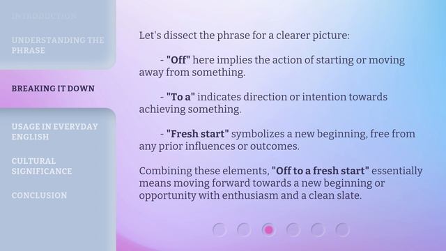 Off to a Fresh Start: Unlocking New Beginnings in English смотреть онлайн