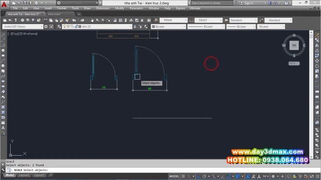 Học autocad 6, học 3d : Hướng dẫn sử dụng scale, learning autocad, study 3d : using scale command смотреть онлайн