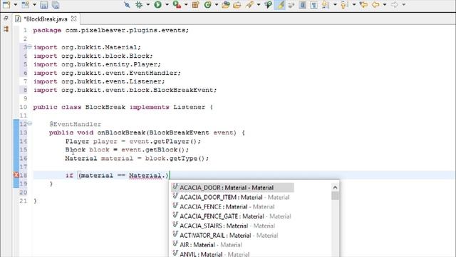 Bukkit Plugin Tutorials [4] - Block Break Events смотреть онлайн